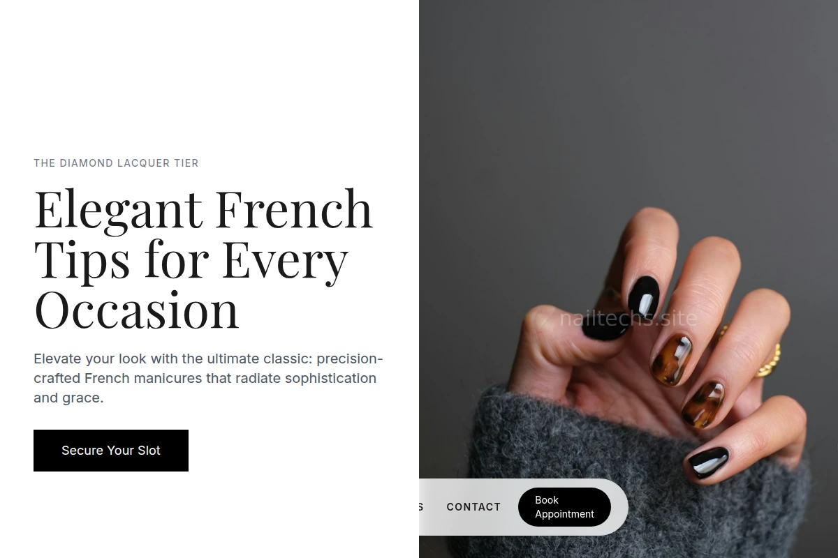 French Tip Nail Art